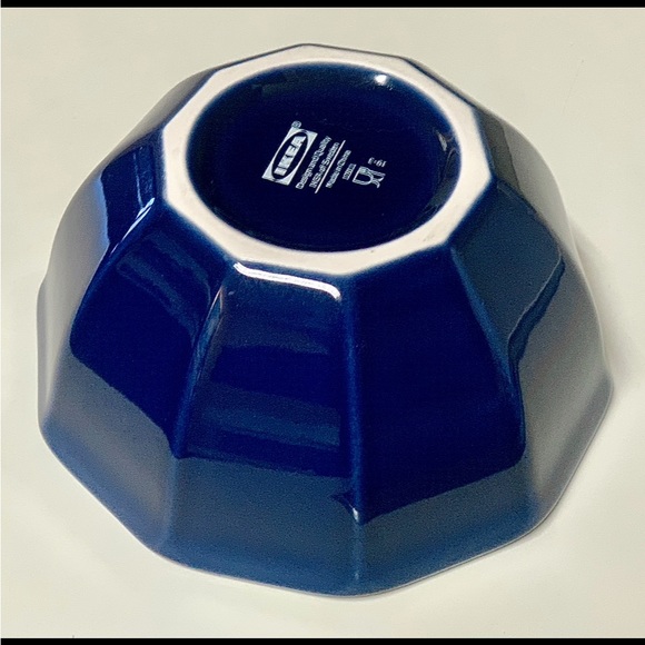 COPY - IKEA Sweden Cobalt Blue 10 Sided Soup Cereal Bowl - Picture 9 of 10